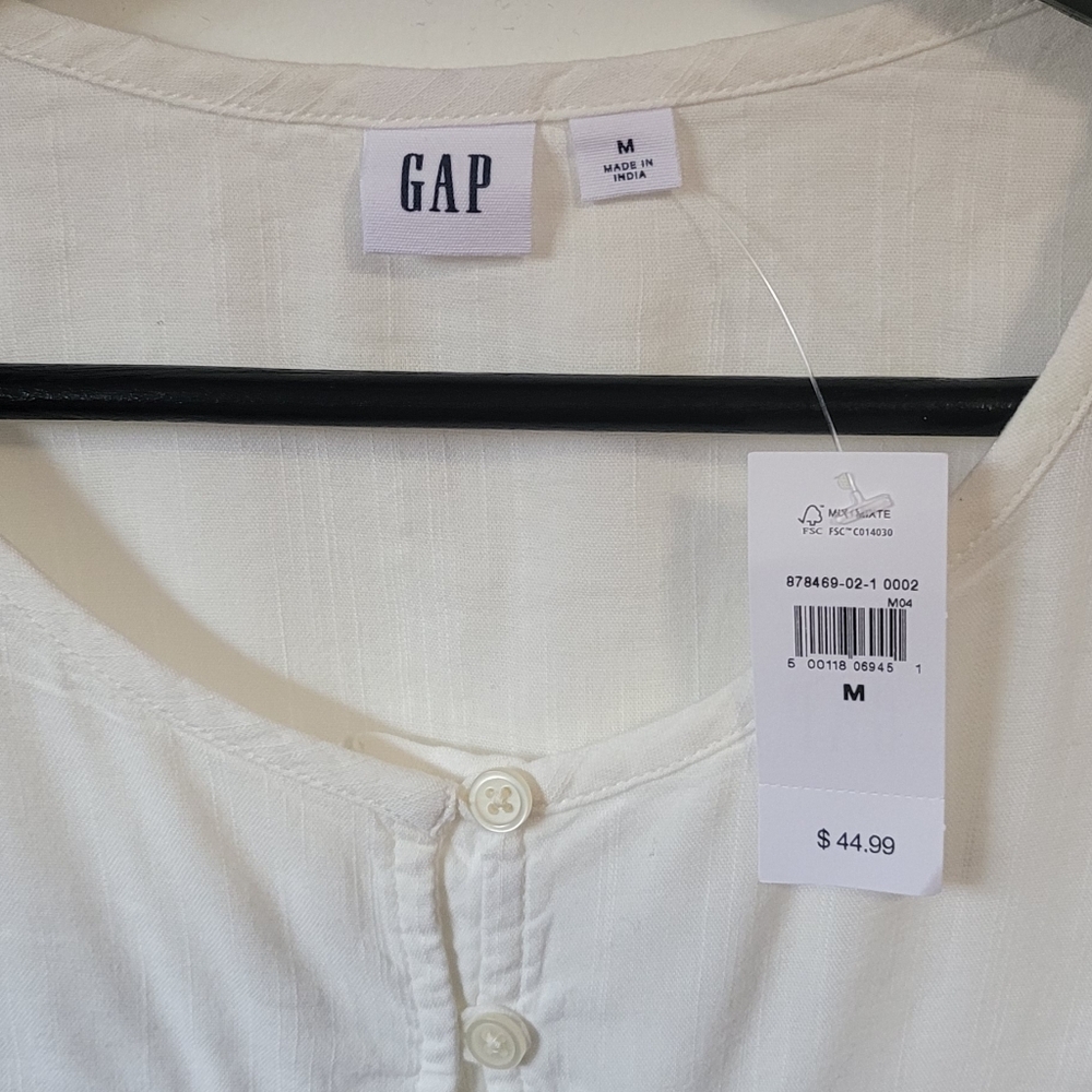 GAP White Ruffled Blouse - Picture 3 of 4